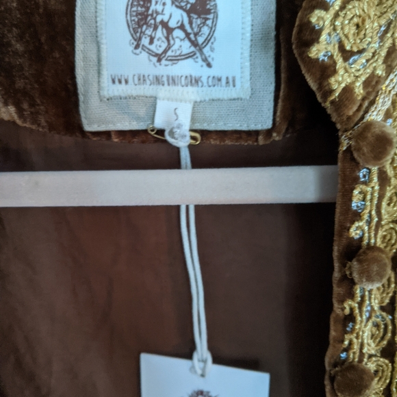 Chasing Unicorns Dark Horses Embroidered Jacket, S - Picture 4 of 7